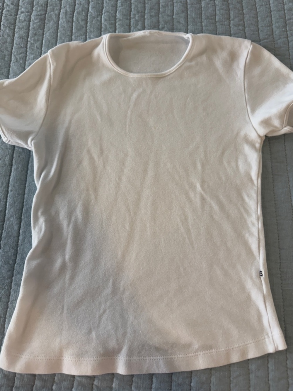 Women's White Short Sleeve Crew Tee